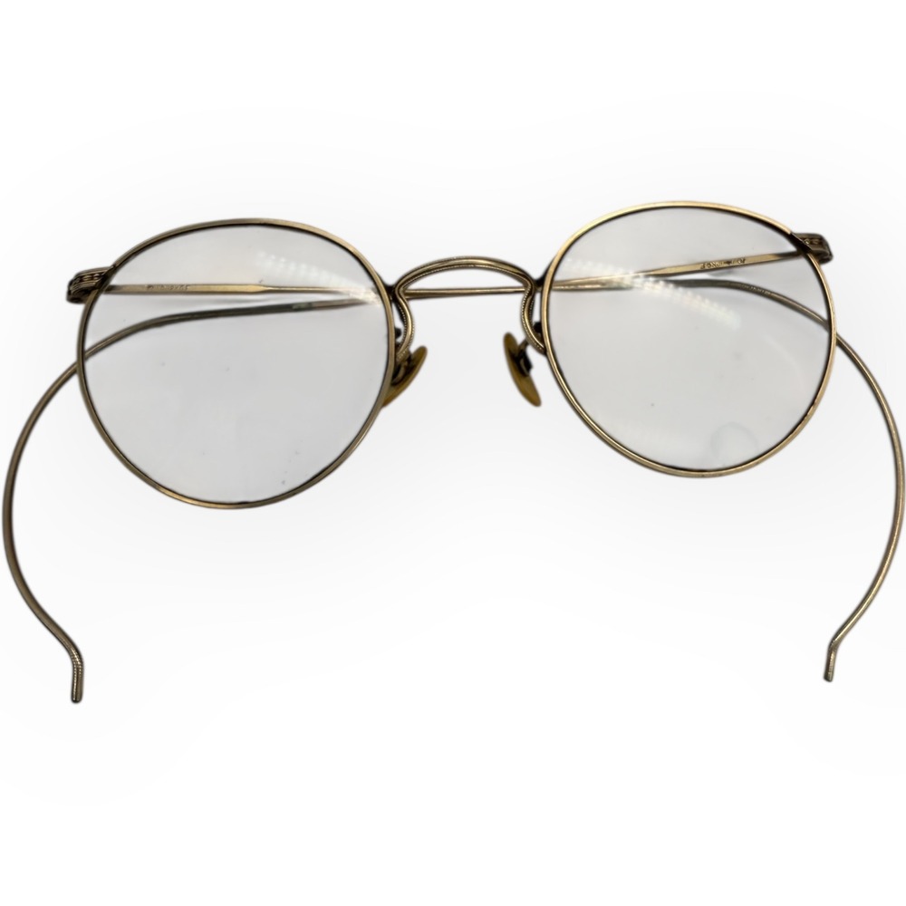 Vtg American Optical 12K Gold Filled Round Eyeglass frames Cable Temples AO G.F.